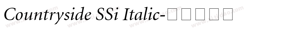 Countryside SSi Italic字体转换